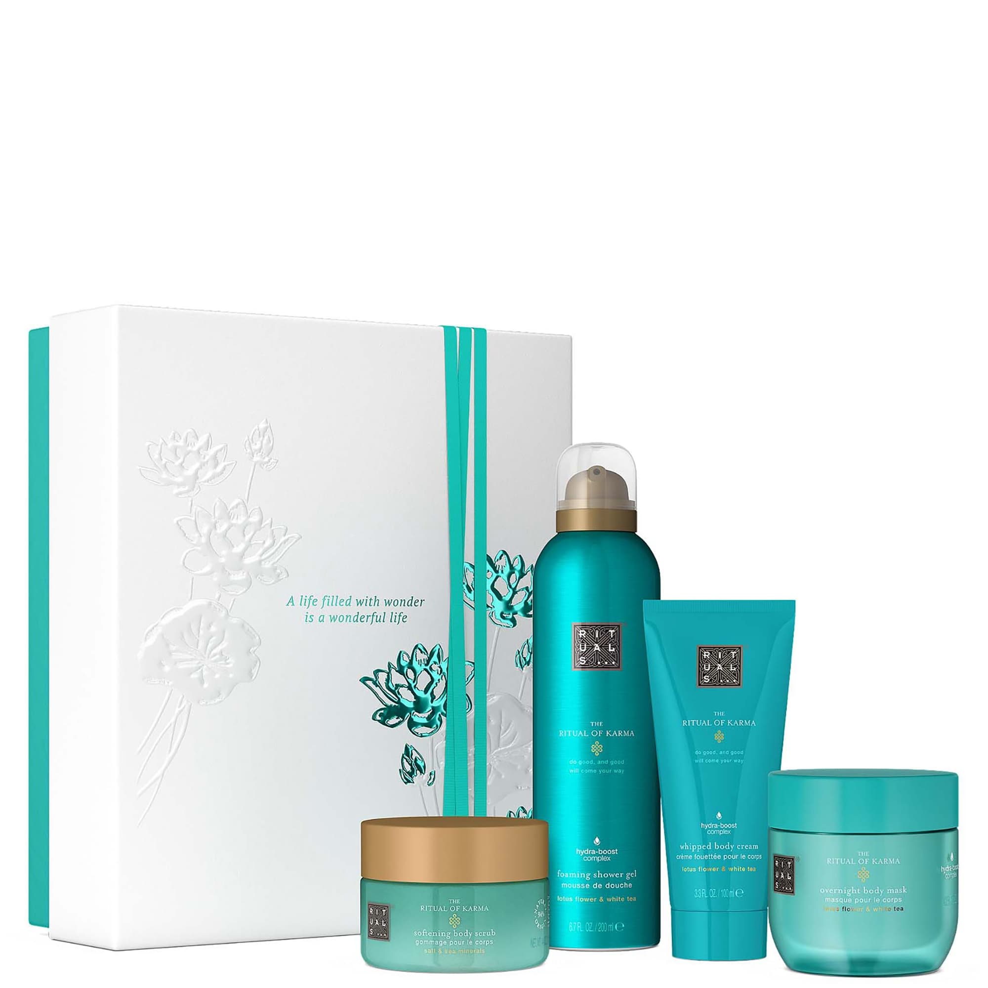 RITUALS The Ritual of Karma Karma Lotus Flower & White Tea Bath & Body Medium Gift Set (Worth £52.40) — view 1